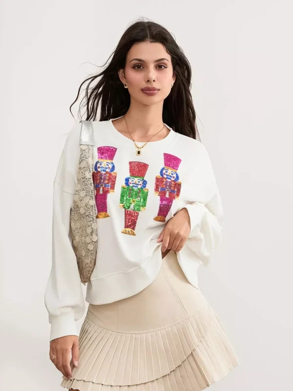 Christmas Nutcracker Sequin Sweatshirt - Image 4