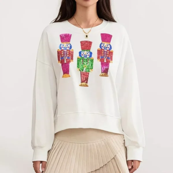 Christmas Nutcracker Sequin Sweatshirt