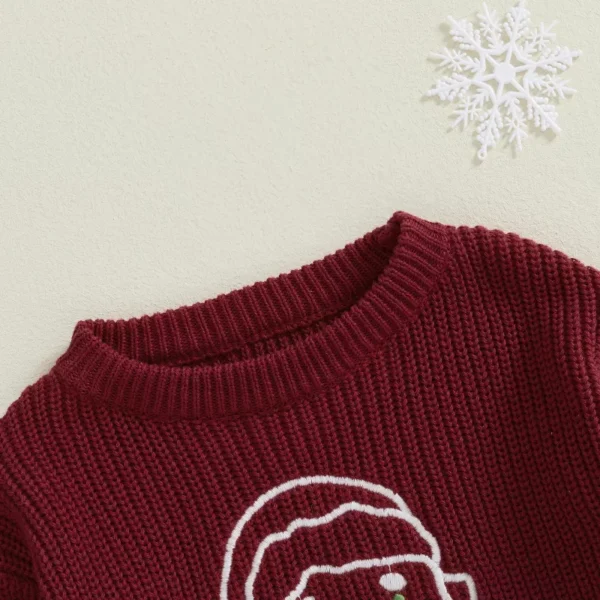 Santa Embroidered Christmas Sweater - Image 6