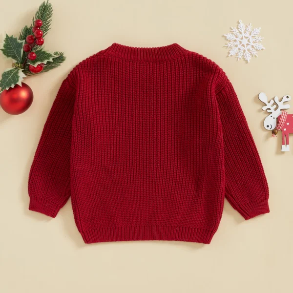 Adorable Baby Girl Christmas Sweater – Warm Knit Pullover for Winter - Image 4