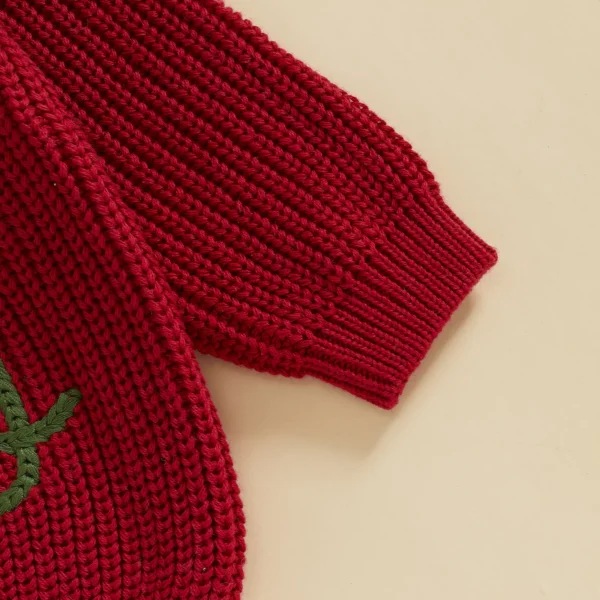 Adorable Baby Girl Christmas Sweater – Warm Knit Pullover for Winter - Image 6