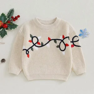Christmas Knit Sweater for Toddler Girls & Boys