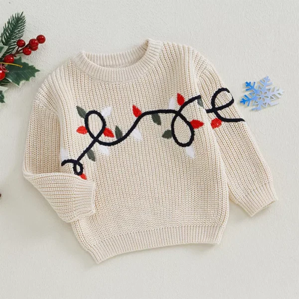 Christmas Knit Sweater for Toddler Girls & Boys - Image 4