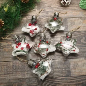 Cute LED Lighted Star Ornament for Christmas Tree, Window & Home Décor