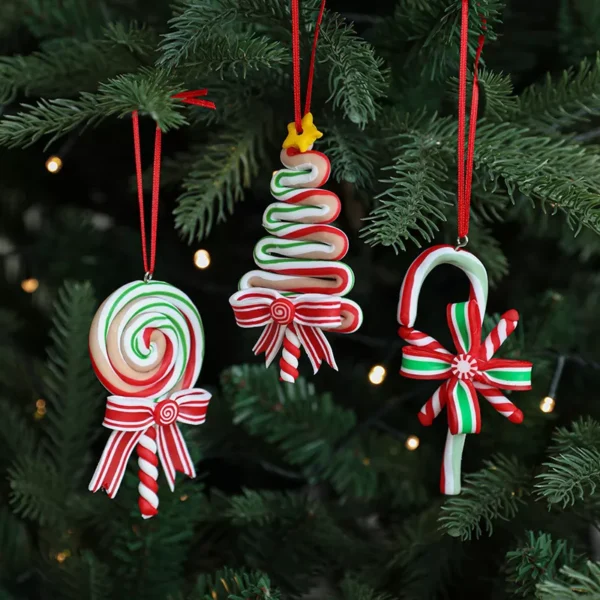 Christmas Candy Hanging Pendant Lollipop Stick Ornament - Image 4