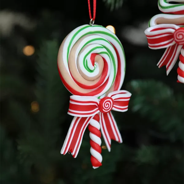 Christmas Candy Hanging Pendant Lollipop Stick Ornament - Image 5