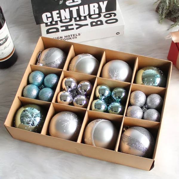 40pcs Shiny Christmas Ball Ornaments - Image 3