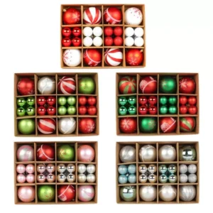 40pcs Shiny Christmas Ball Ornaments