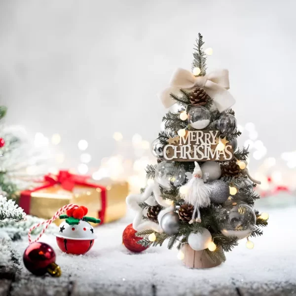 Small Artificial Christmas Tree with Lights - Image 4