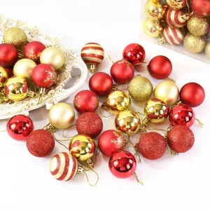 50Pcs Christmas Ball Ornaments Hanging Pendant for Tree and Party Decoration
