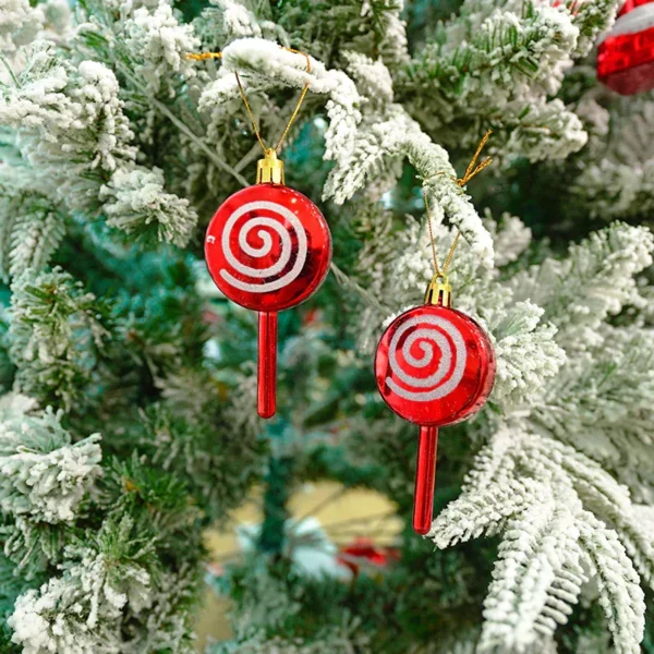 6pcs Christmas Lollipop Candy Cane Ornaments - Image 3