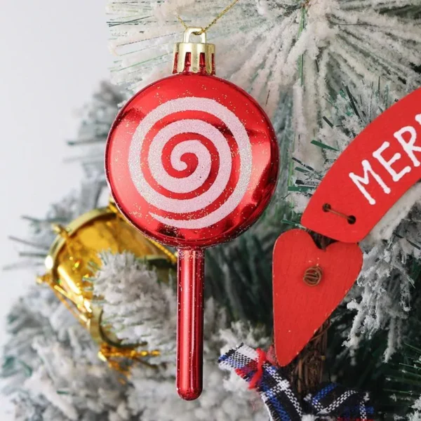 6pcs Christmas Lollipop Candy Cane Ornaments - Image 2