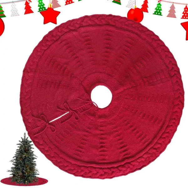 Rustic Quilted Christmas Tree Skirt - Image 4