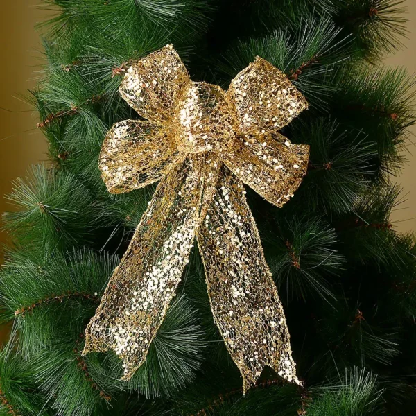 30cm Large Glitter Mesh Christmas Bow - Image 9