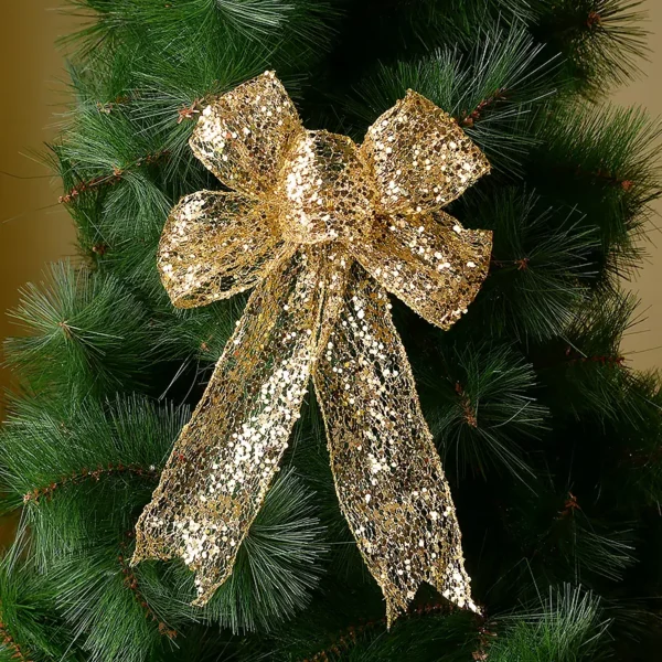 30cm Large Glitter Mesh Christmas Bow - Image 6