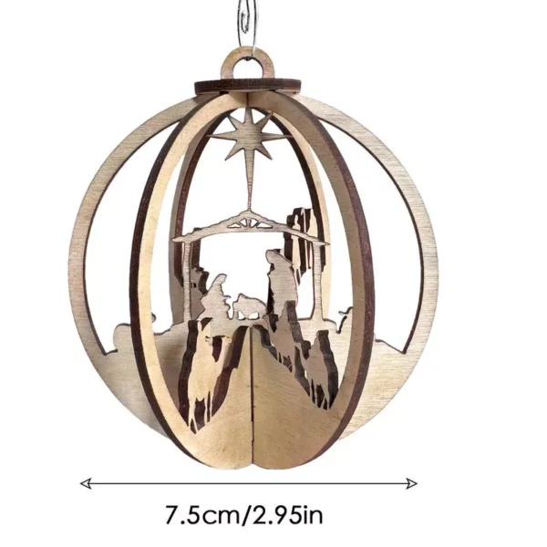 Handcrafted Nativity Scene Ornament - Image 6
