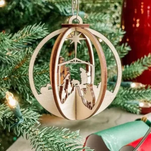 Handcrafted Nativity Scene Ornament