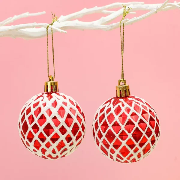 6pcs Glitter Christmas Balls Ornaments - Image 8