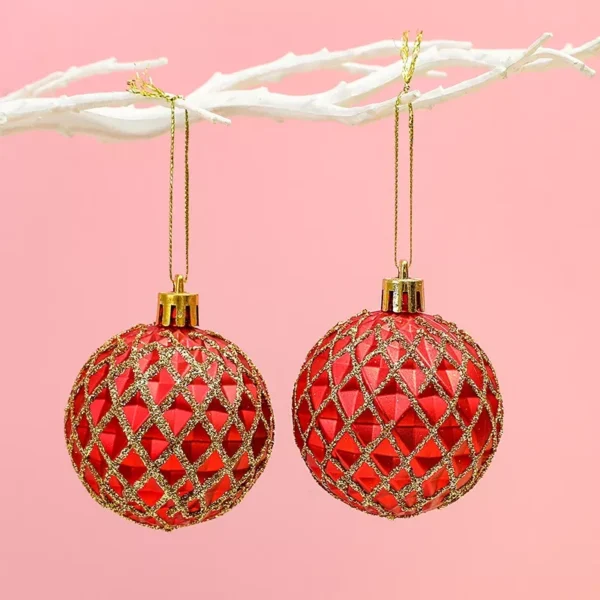 6pcs Glitter Christmas Balls Ornaments - Image 6