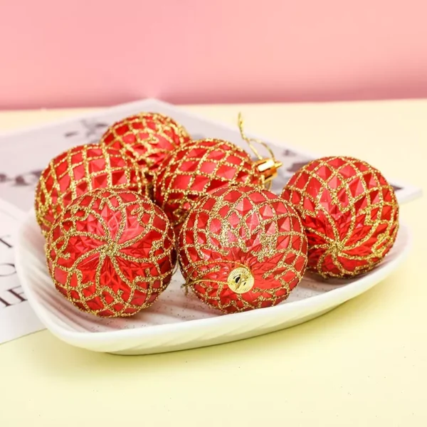 6pcs Glitter Christmas Balls Ornaments - Image 7