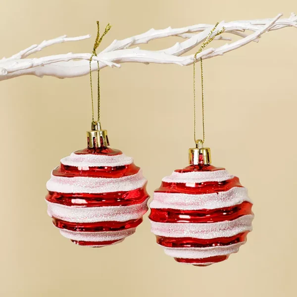 6pcs Glitter Christmas Balls Ornaments - Image 5