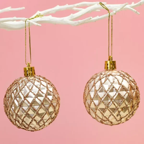 6pcs Glitter Christmas Balls Ornaments - Image 10