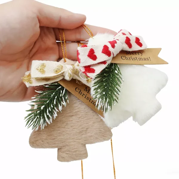 Plush Christmas Tree Bells Ornaments - Image 5