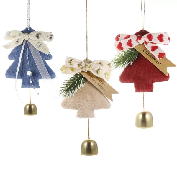 Plush Christmas Tree Bells Ornaments - Image 6