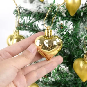 12-Piece Christmas Heart Ornaments