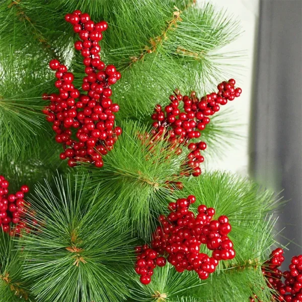 5PCS Christmas Red Berry Wreath Decorations - Image 2