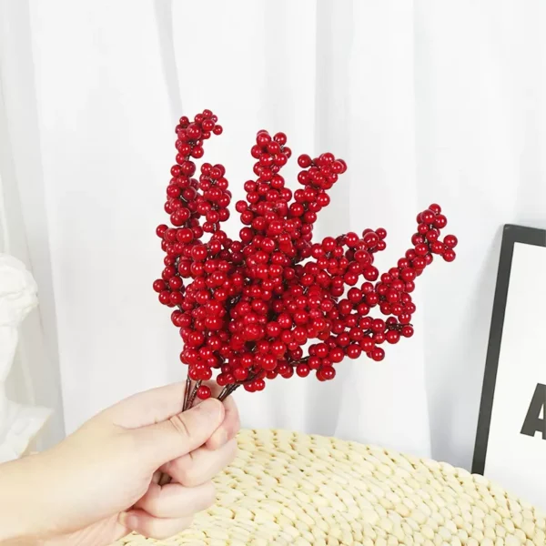 5PCS Christmas Red Berry Wreath Decorations - Image 5