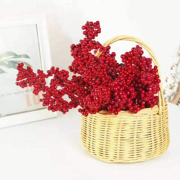 5PCS Christmas Red Berry Wreath Decorations - Image 6