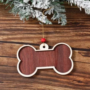Rustic Wooden Christmas Bone Ornaments