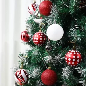Christmas Electroplated Hanging Ball Ornaments for Tree & Home Decoration