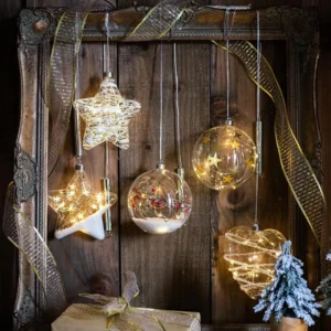 Christmas Glass LED Light Ball Pendant for Home and Tree Decoration