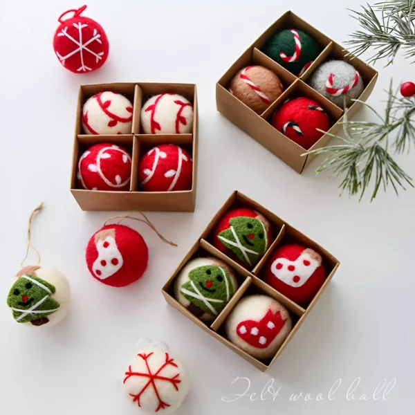 Felt Snowflake Christmas Ornaments - Image 2