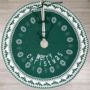 Christmas Tree Green Skirt with Snowflake Pattern