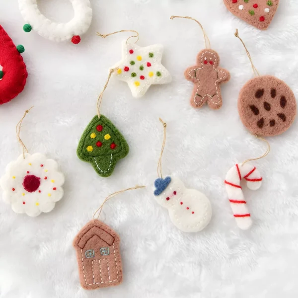 Felt Gingerbread Man Christmas Ornaments - Image 3