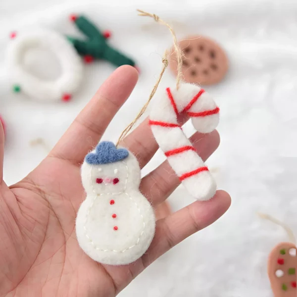 Felt Gingerbread Man Christmas Ornaments - Image 2