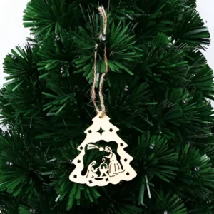 10pcs Wooden Nativity Scene Christmas Tree Pendants