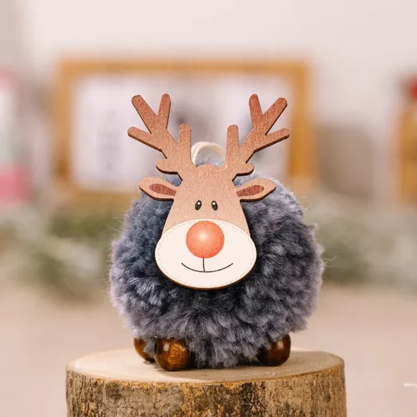 4pcs Christmas Felt Deer Pendant Hanging Ornaments - Image 4