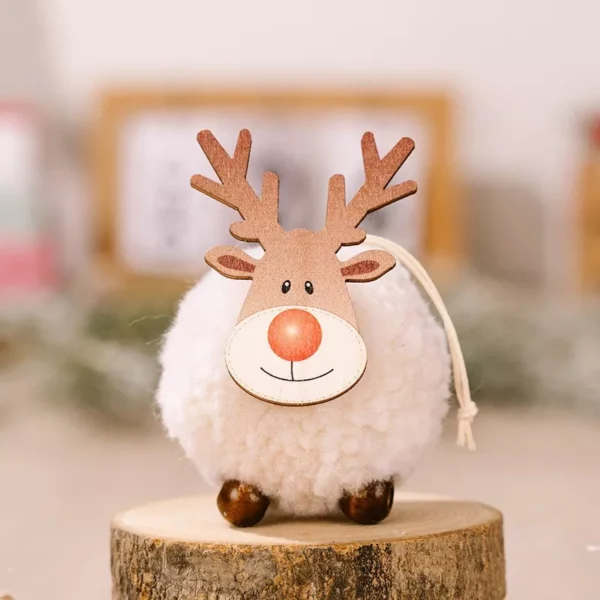 4pcs Christmas Felt Deer Pendant Hanging Ornaments - Image 6