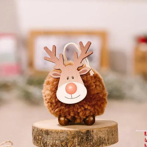 4pcs Christmas Felt Deer Pendant Hanging Ornaments - Image 5
