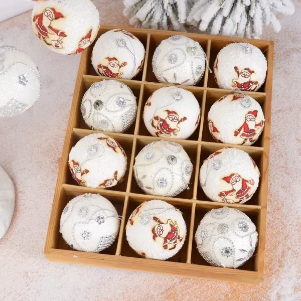 Santa Claus Christmas Foam Ball Ornaments - Image 7