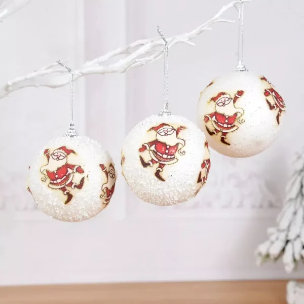 Santa Claus Christmas Foam Ball Ornaments - Image 6