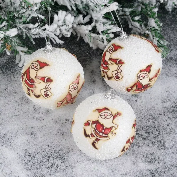 Santa Claus Christmas Foam Ball Ornaments - Image 4