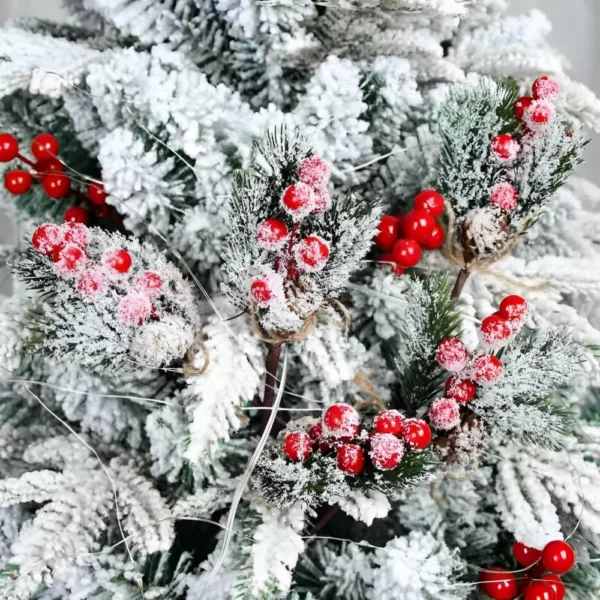Christmas Red Berry Artificial Flower - Image 2