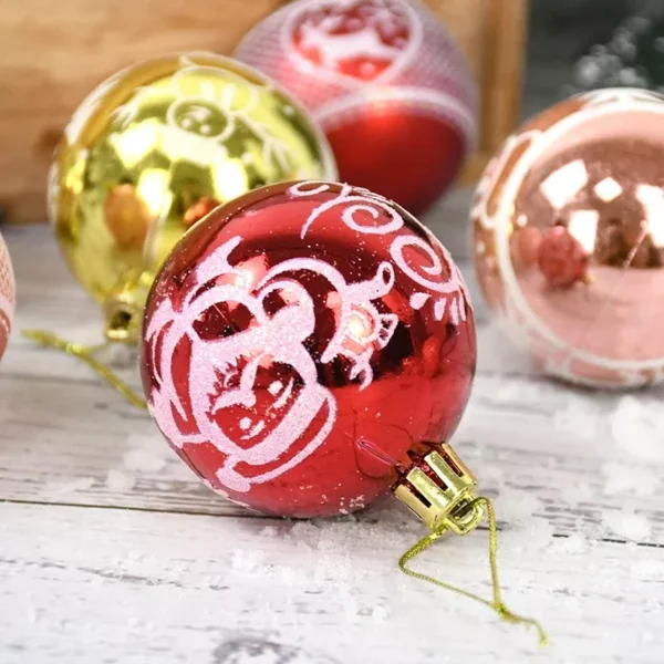 9pcs Large Golden Christmas Balls - Image 4