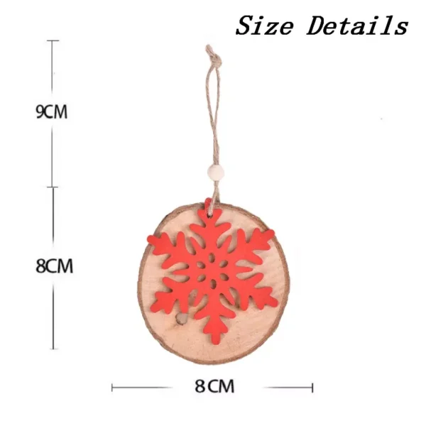 Wooden Snowflake Hanging Ornaments - Image 6