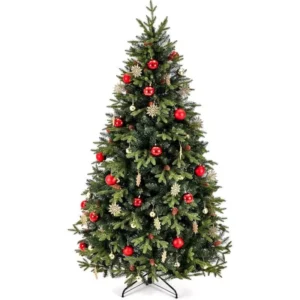 7.5ft Artificial Christmas Tree with 1,800 Branch Tips and Metal Stand